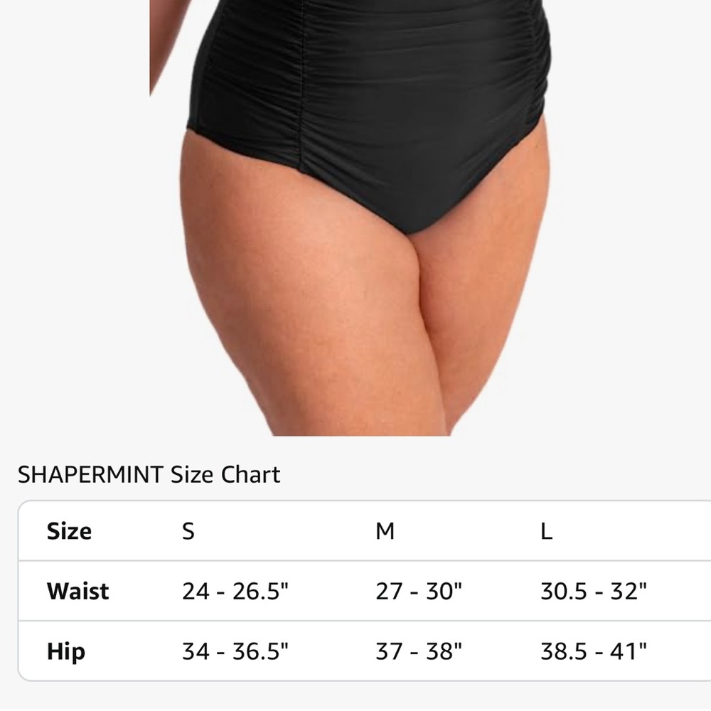 Shapermint Essentials High Waisted Control Bikini Bottom Black - Picture 2 of 10